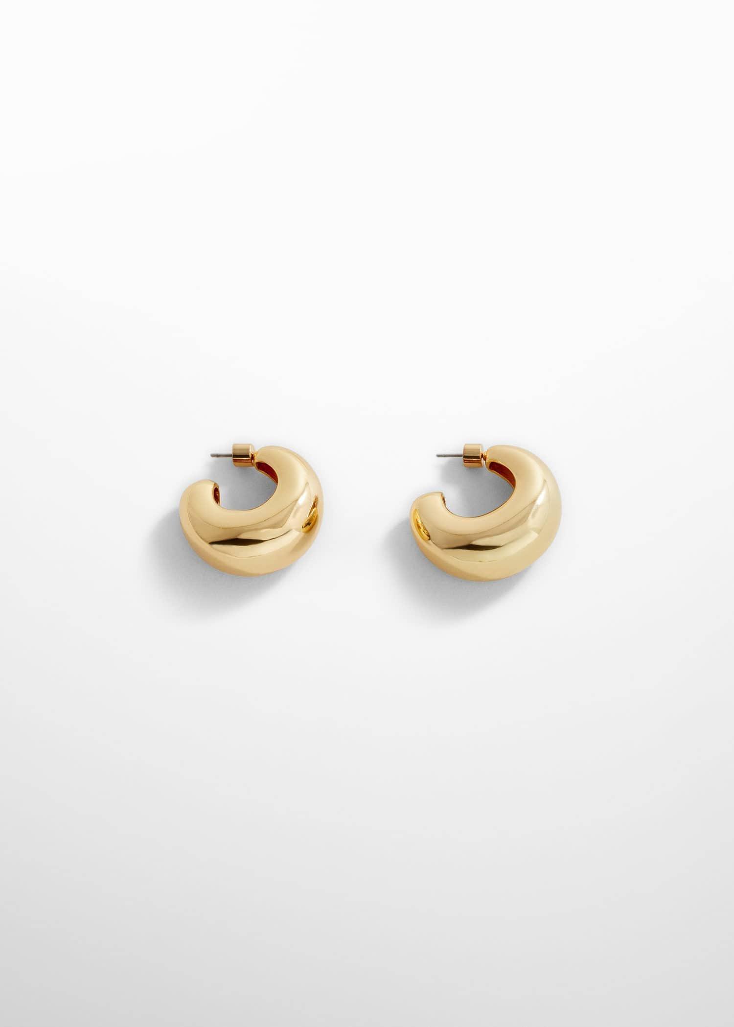 Gold Volume Hoop Earrings, , large image number 3