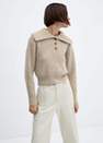 Mango - Brown Collared Knitted Sweater