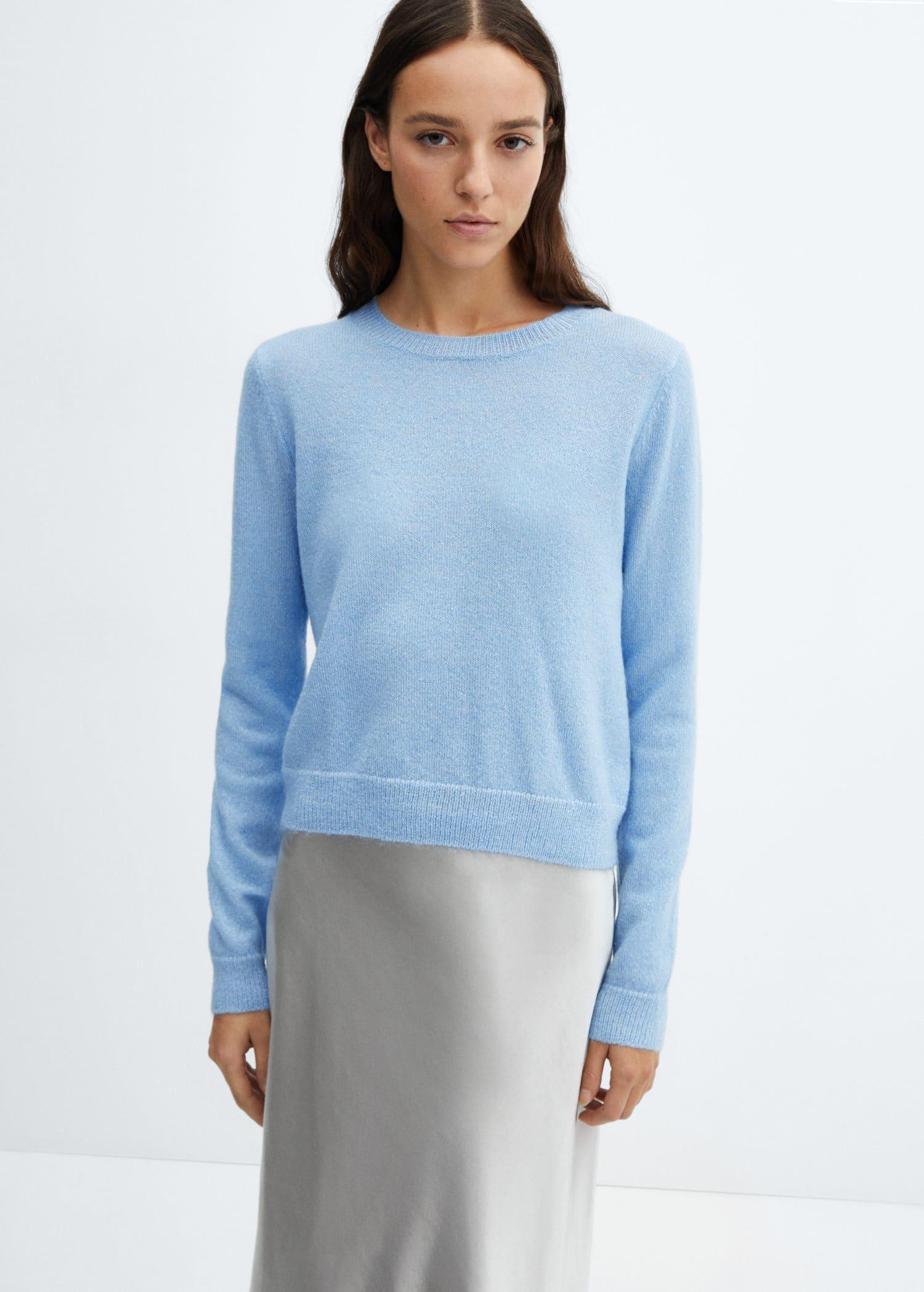 Mango - Blue Knitted Sweater