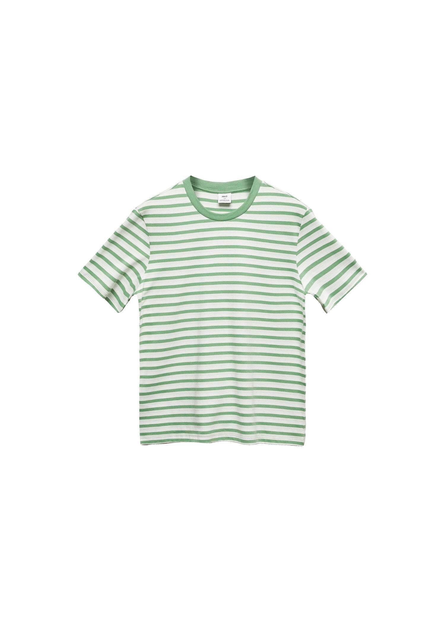 Mango - Green Cotton Printed T-Shirt