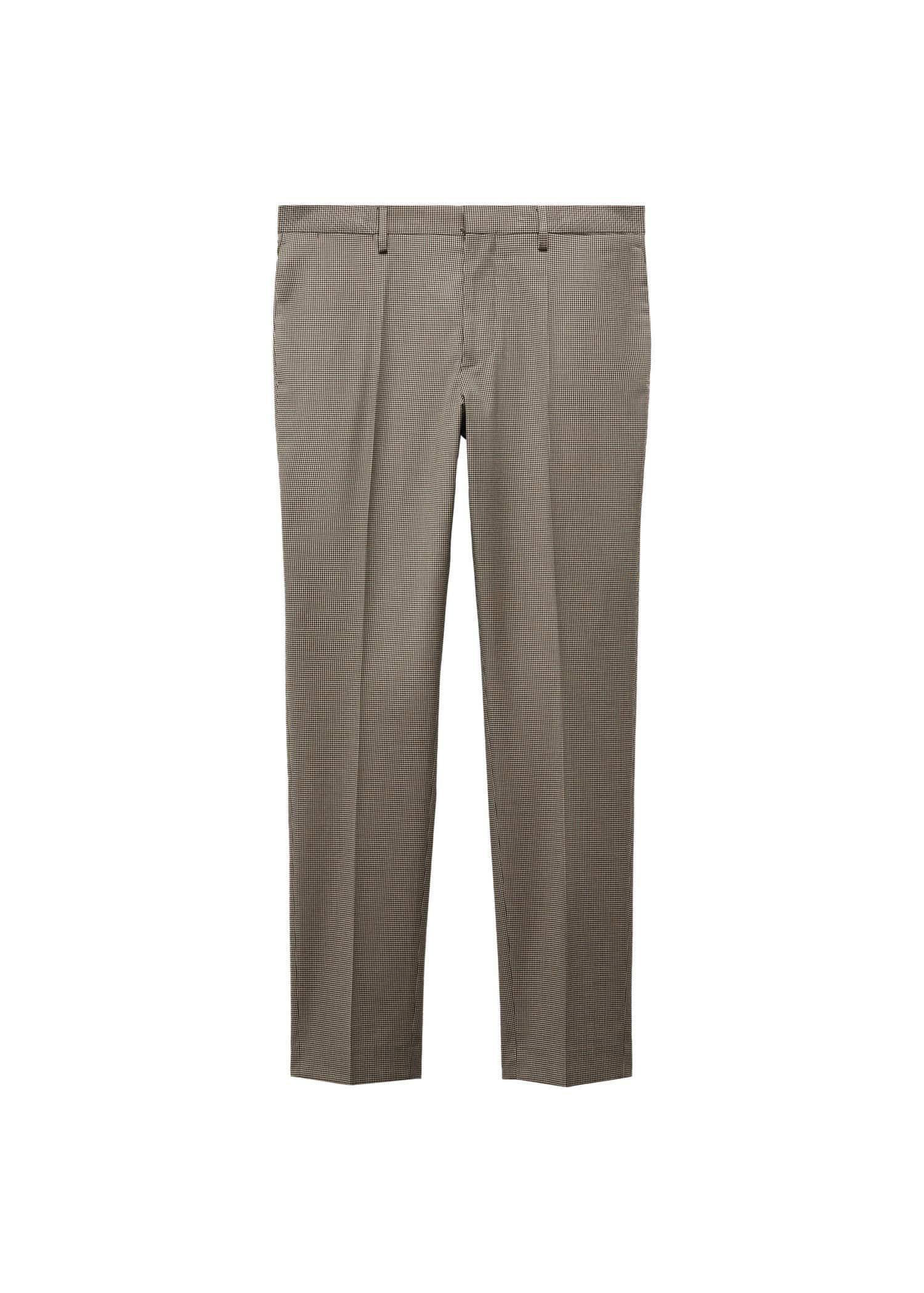 Mango - Beige Stretch Super Slim Suit Pants