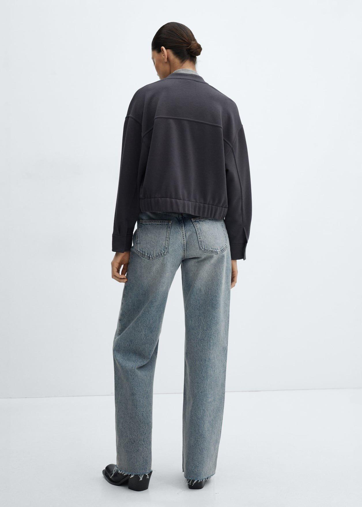 Mango - Blue High-Waist Wideleg Jeans