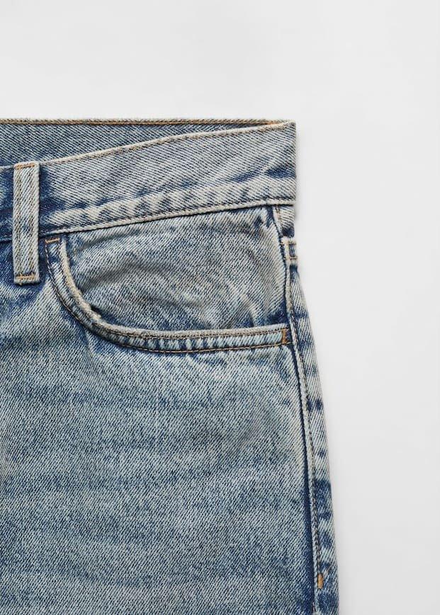 Mango - Blue High-Waist Wideleg Jeans