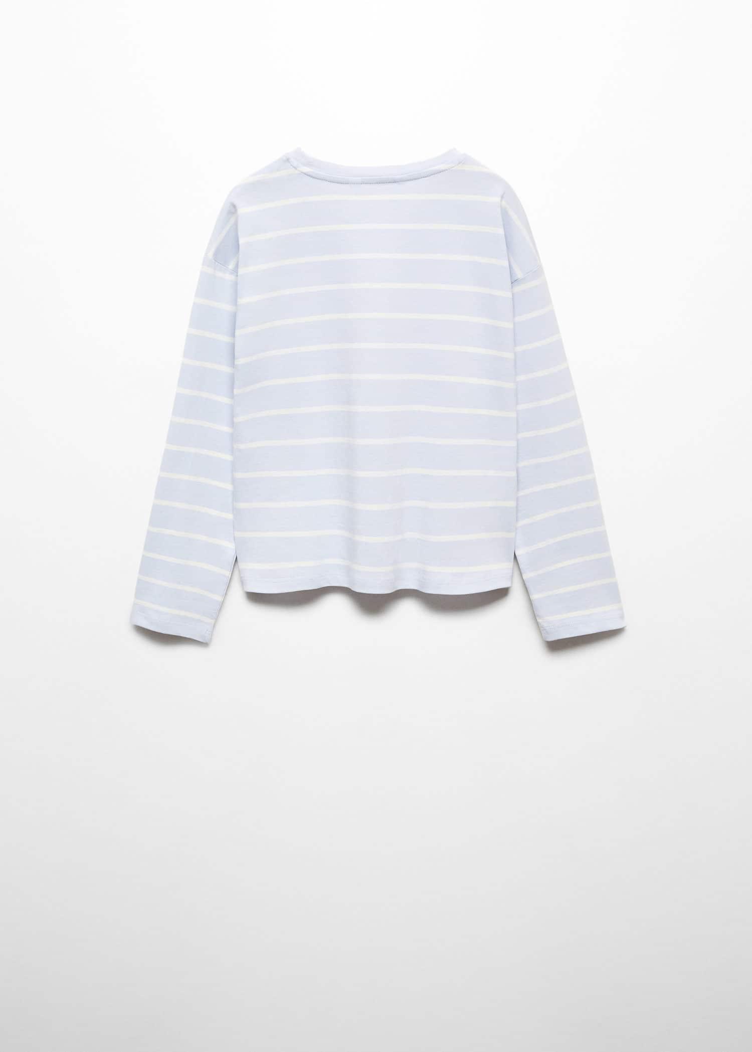 Mango - Blue Knot Striped T-Shirt, Kids Girls