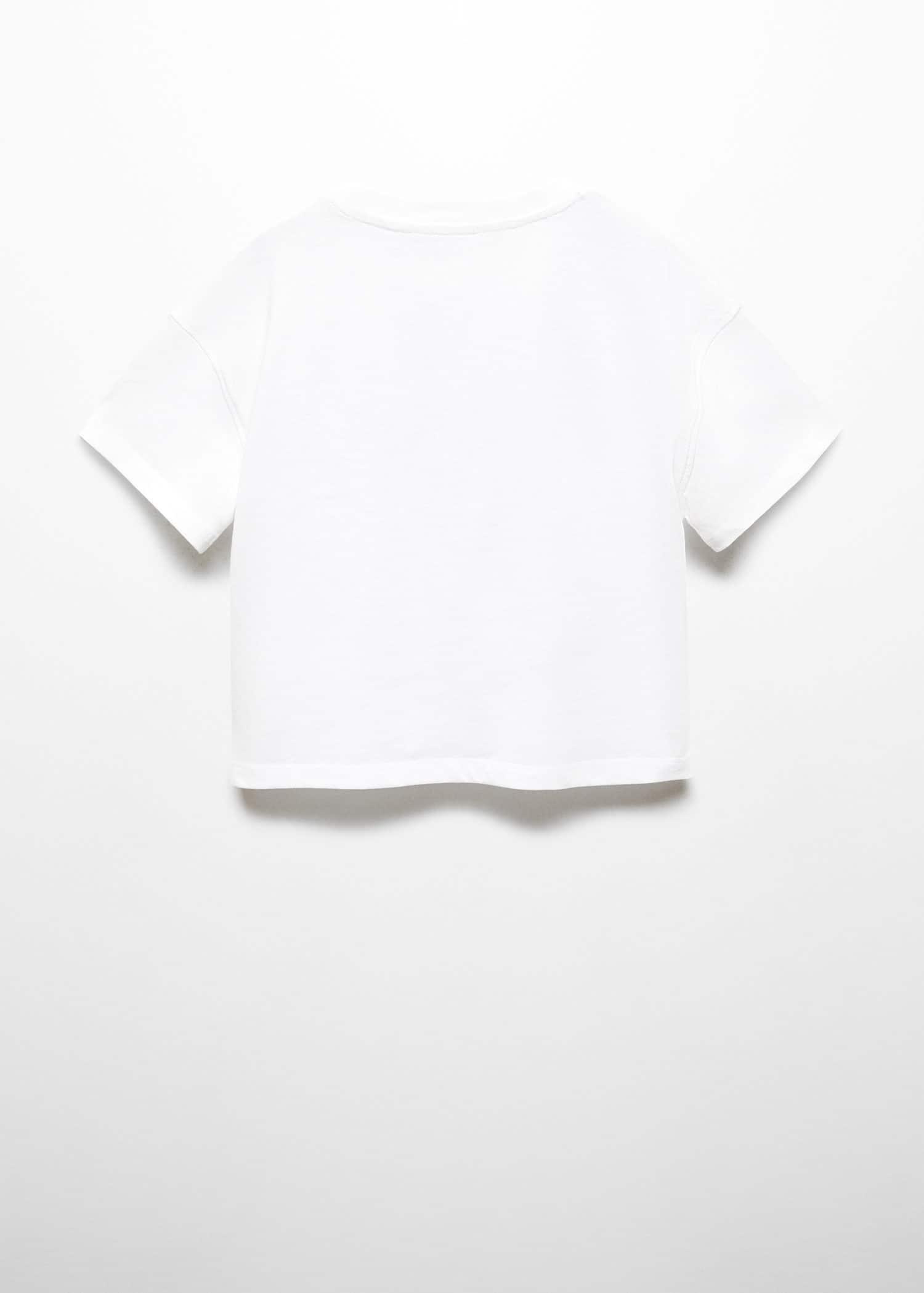 Mango - White Printed Message T-Shirt, Kids Girls