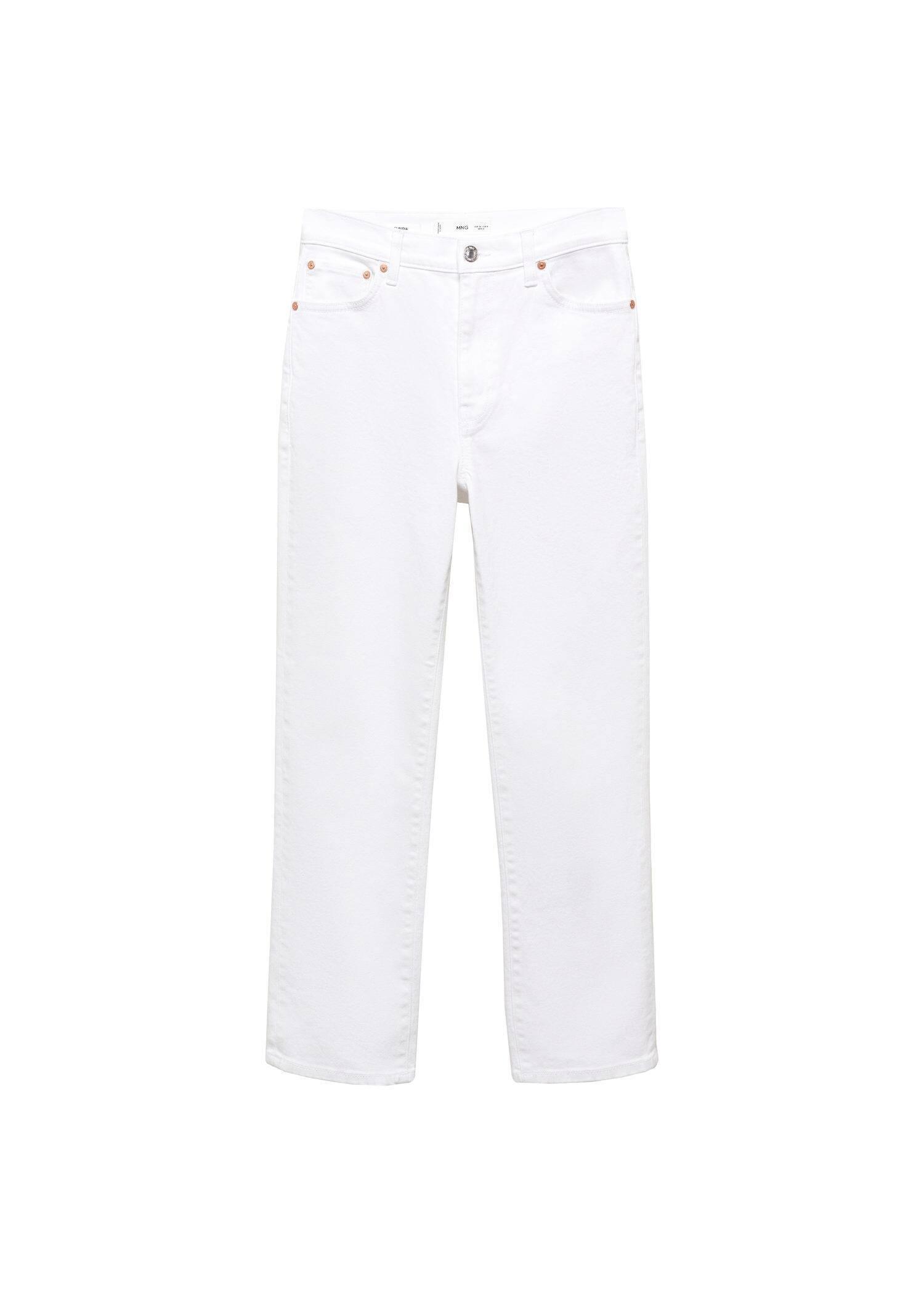 White Slim Cropped Jeans, , large image number 3