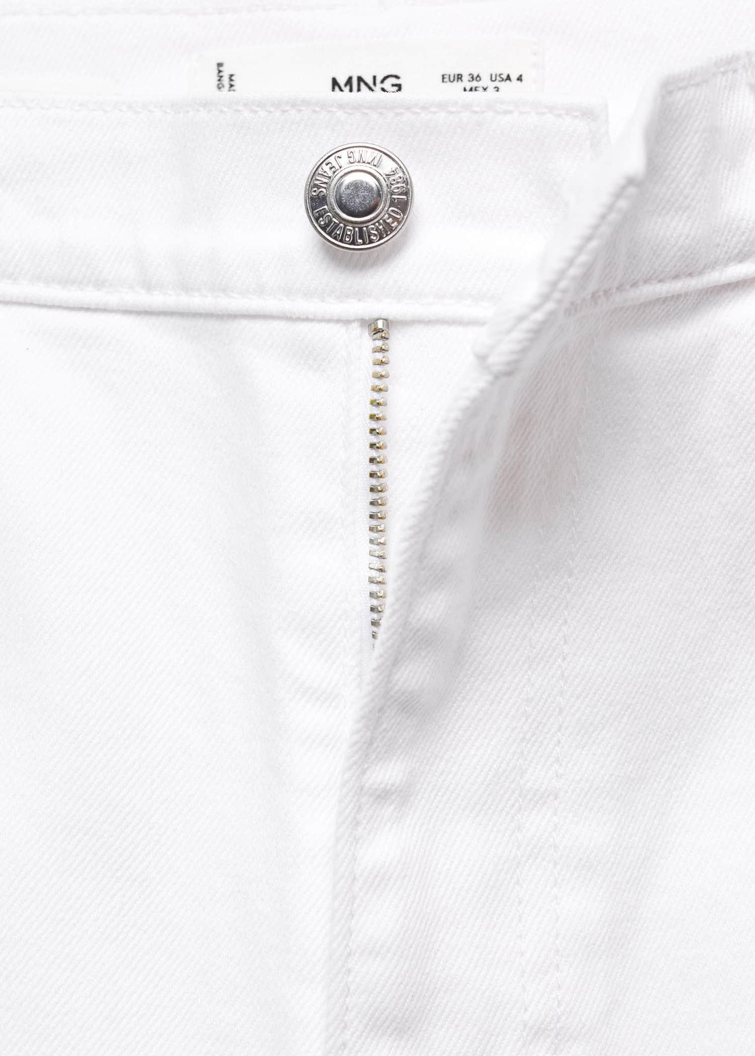 White Slim Cropped Jeans, , large image number 6