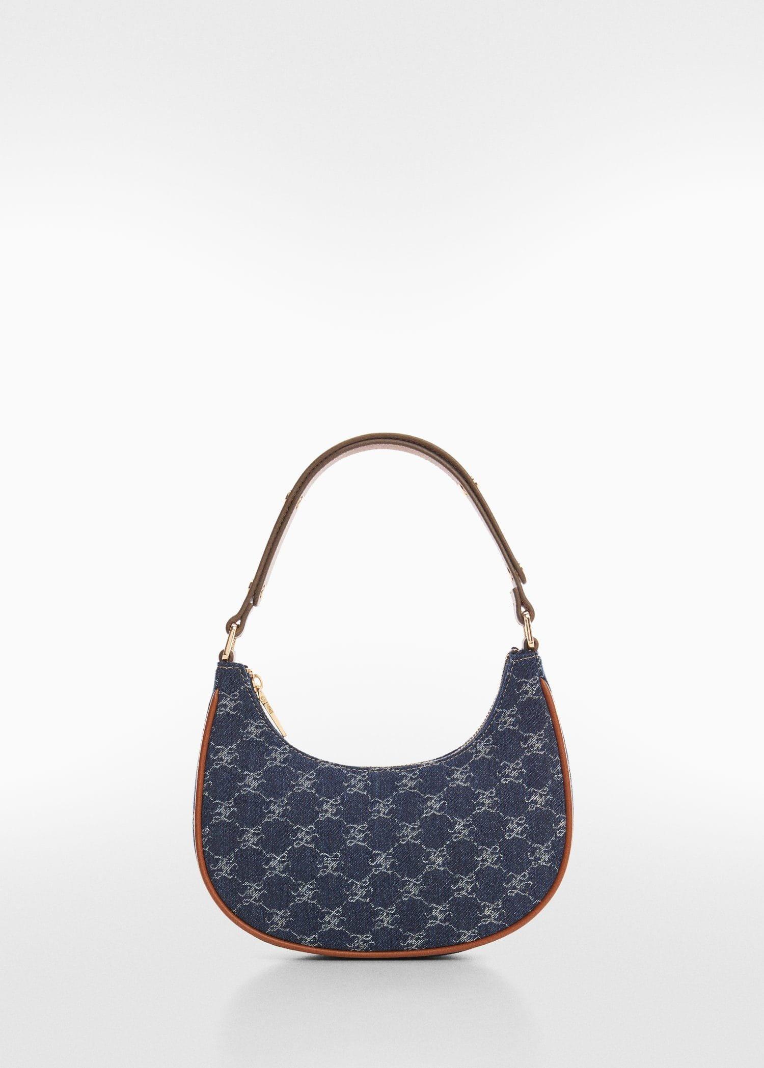 Mango - Blue Jacquard Shoulder Bag