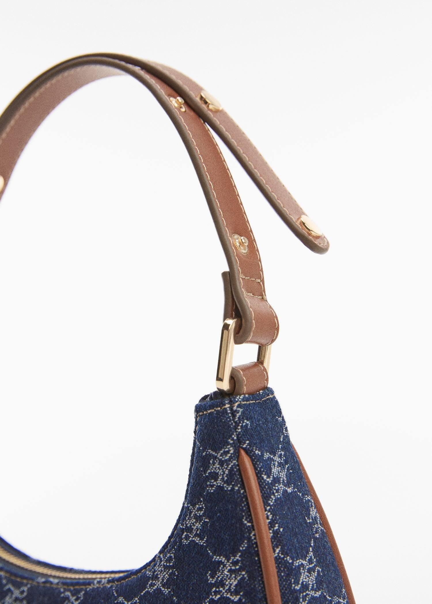 Mango - Blue Jacquard Shoulder Bag