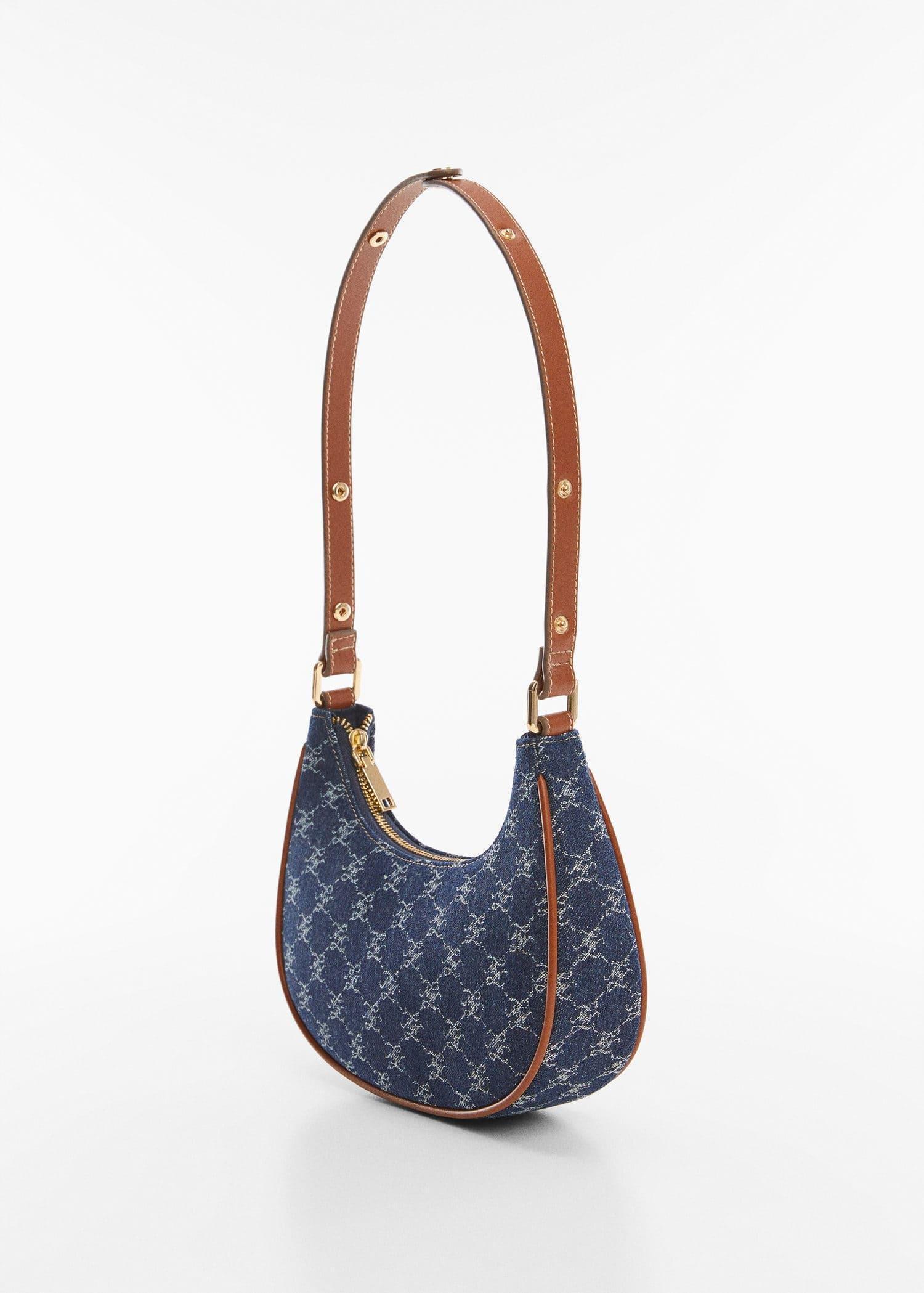 Blue Jacquard Shoulder Bag, , large image number 4