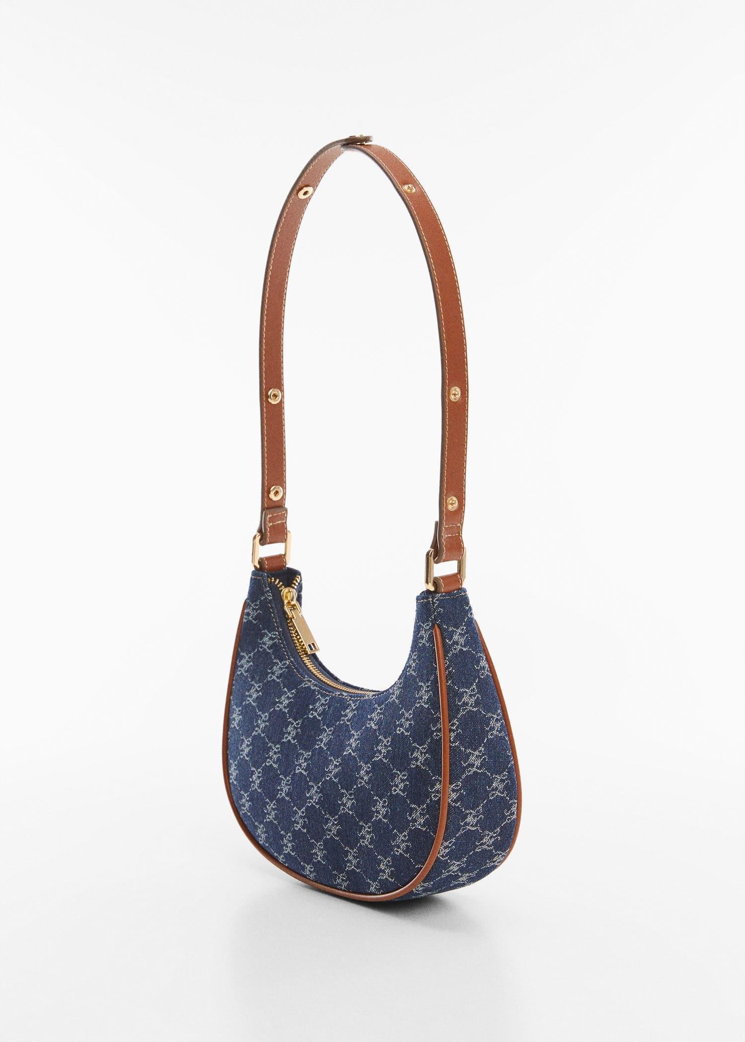 Mango - Blue Jacquard Shoulder Bag