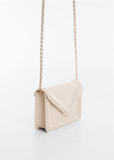 Mango - Cream Flap Chain Bag
