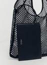 Mango - Black Mesh Pattern Shopper Bag
