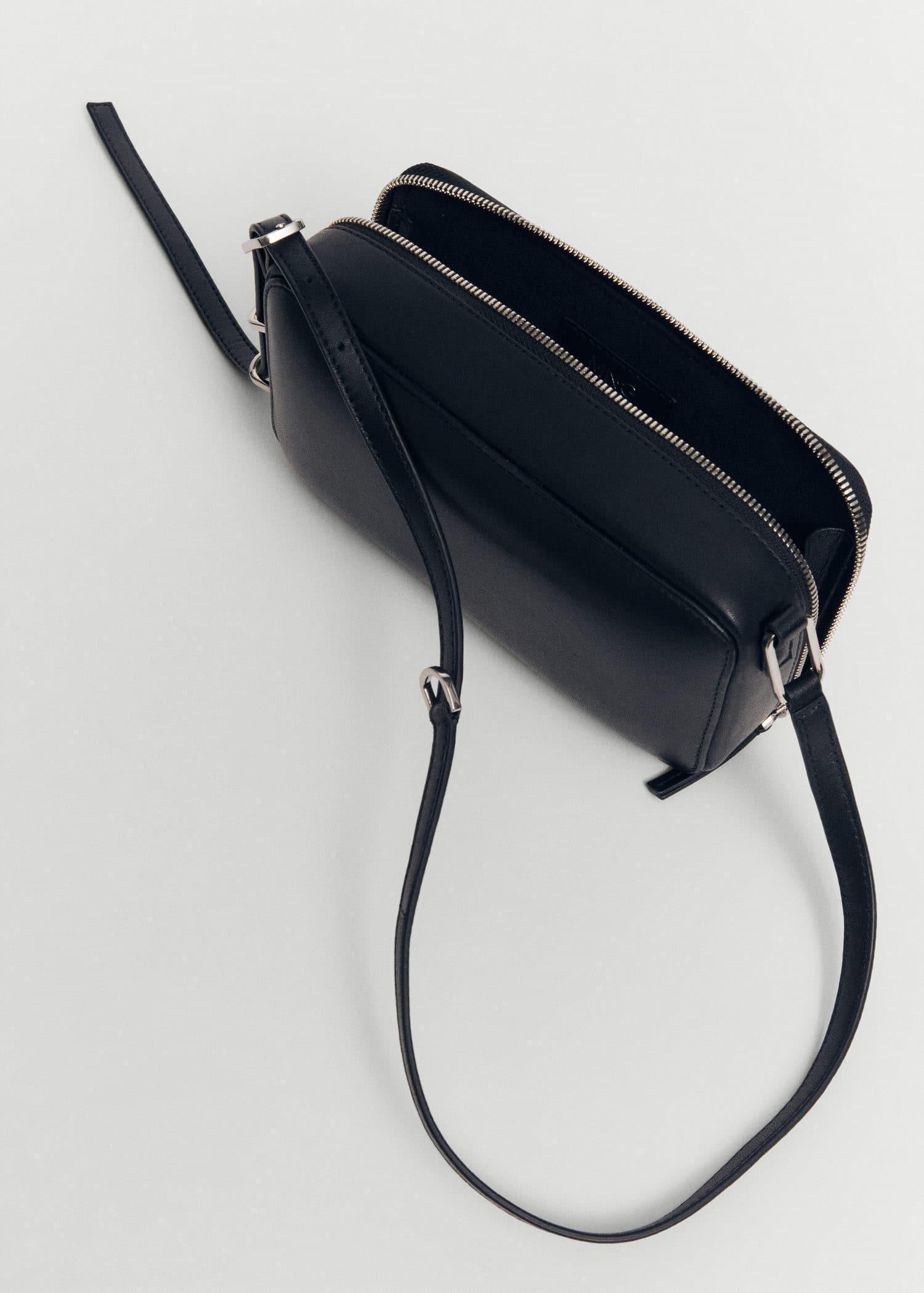 Black Rectangular Leather Handbag, , large image number 2