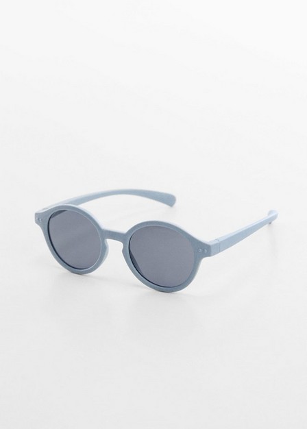 Mango - Blue Rounded Sunglasses, Kids Boys