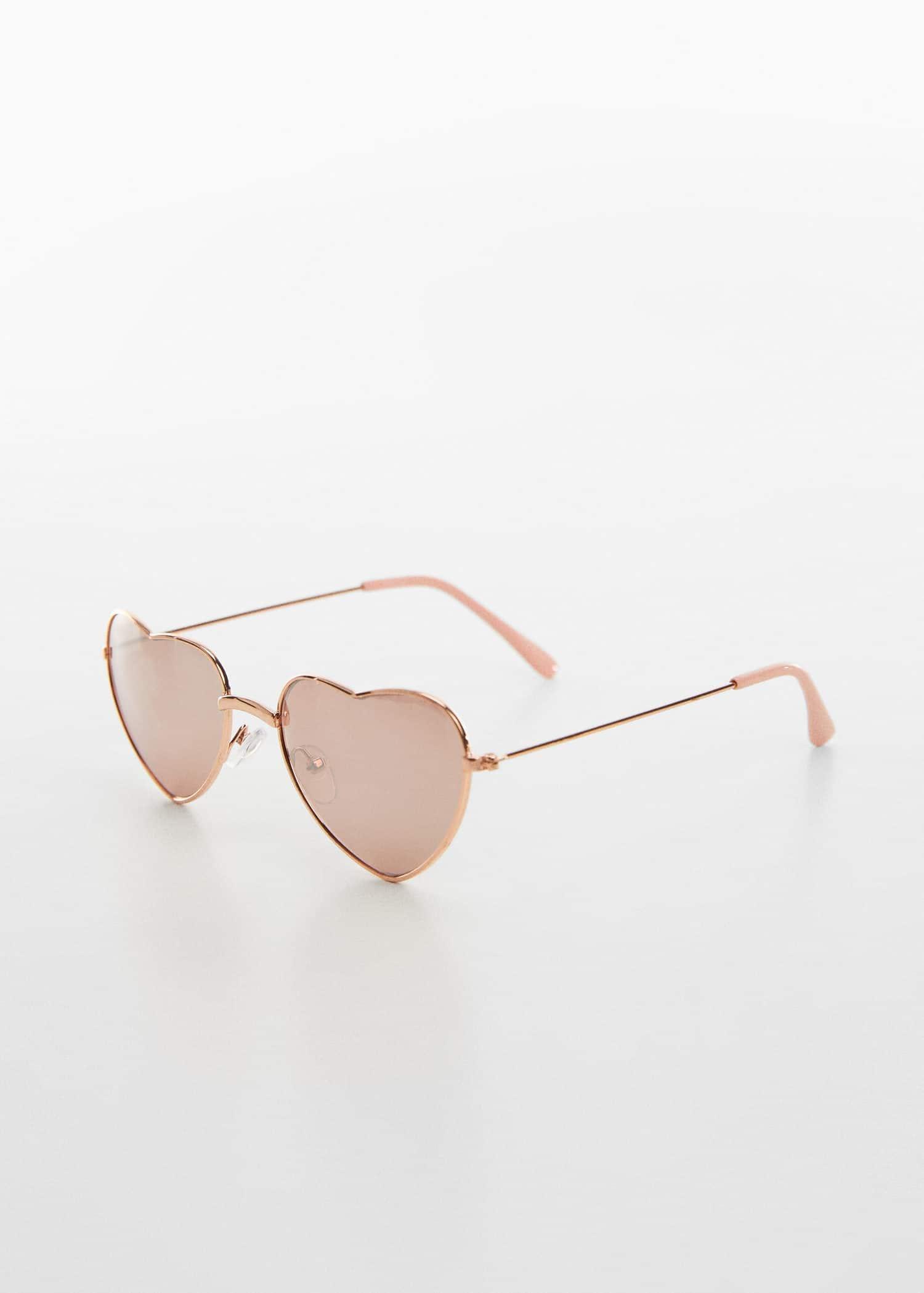 Mango - Pink Heart-Shape Sunglasses, kids Girls