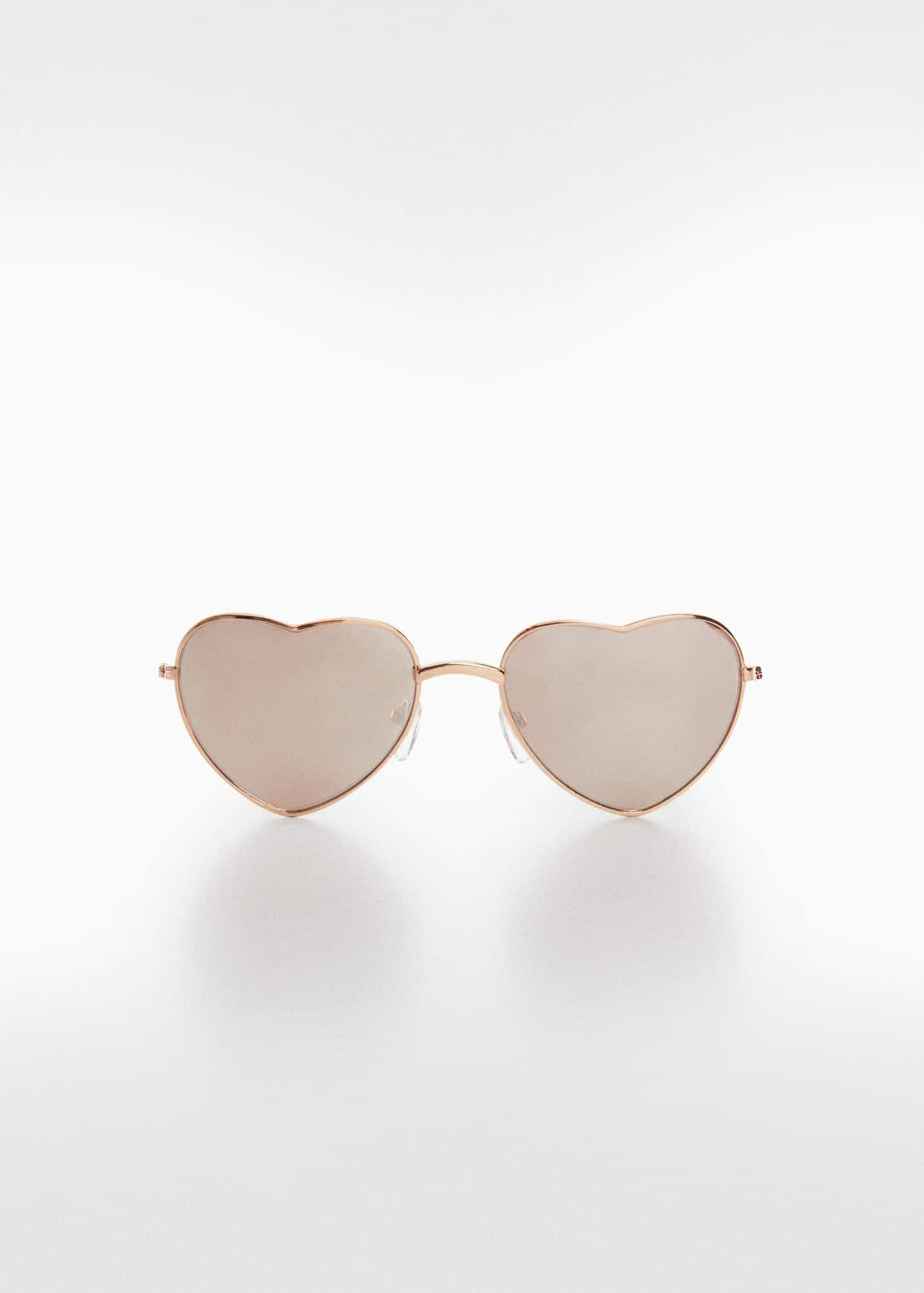 Mango - Pink Heart-Shape Sunglasses, kids Girls