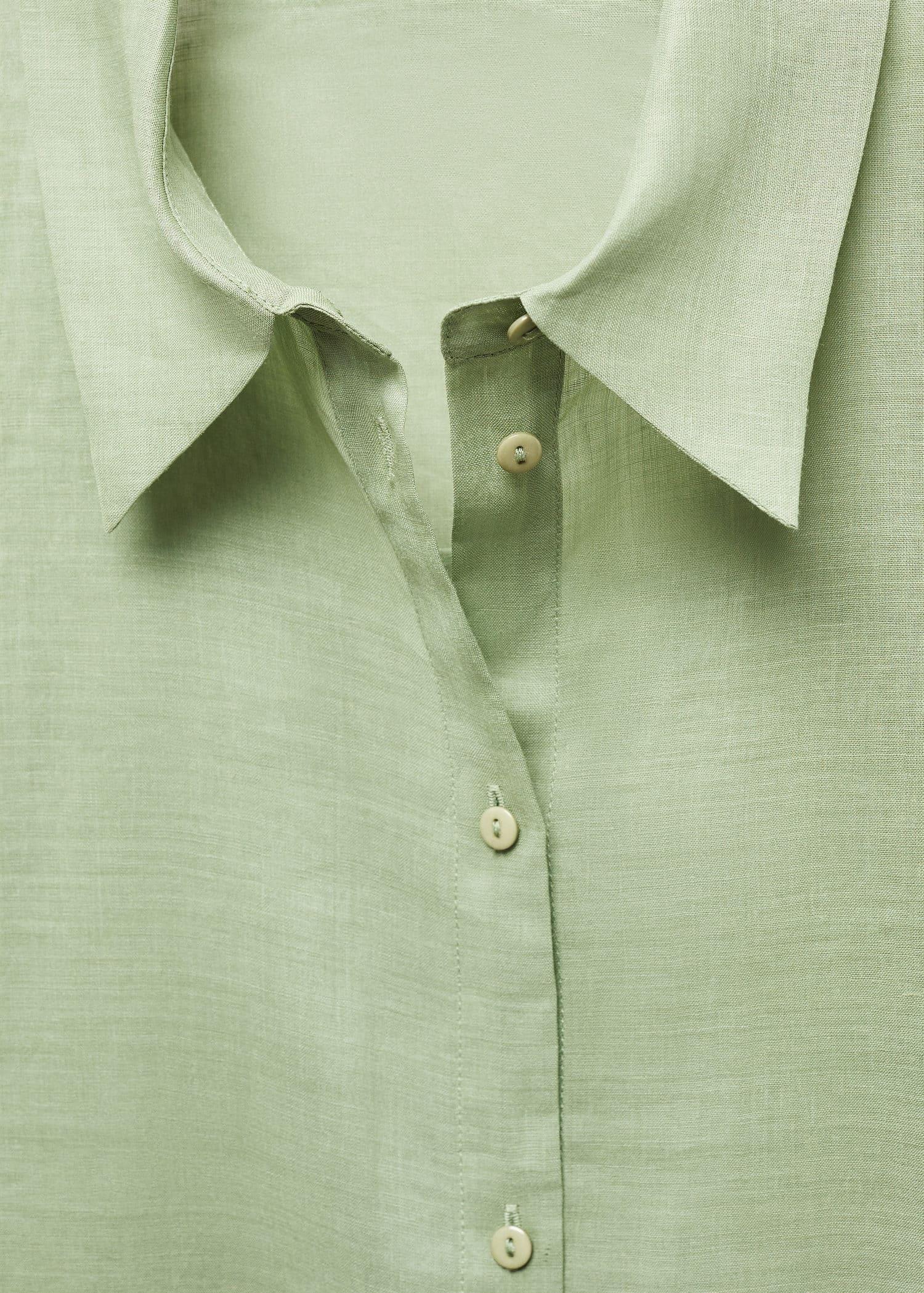 Mango - Green Oversize Shirt Openings