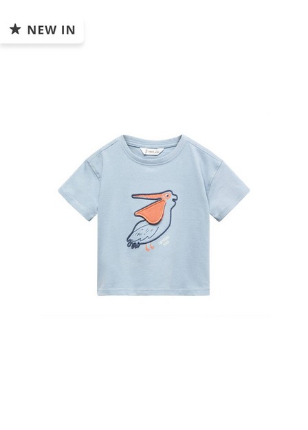 Mango Blue T-Shirt With Print Drawing, Baby Boys | Azadea UAE