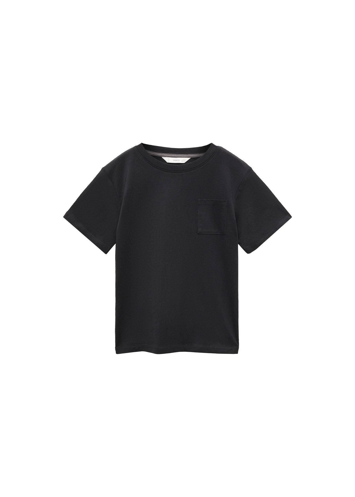 Mango - Black Essential Cotton-Blend T-Shirt, Kids Boys