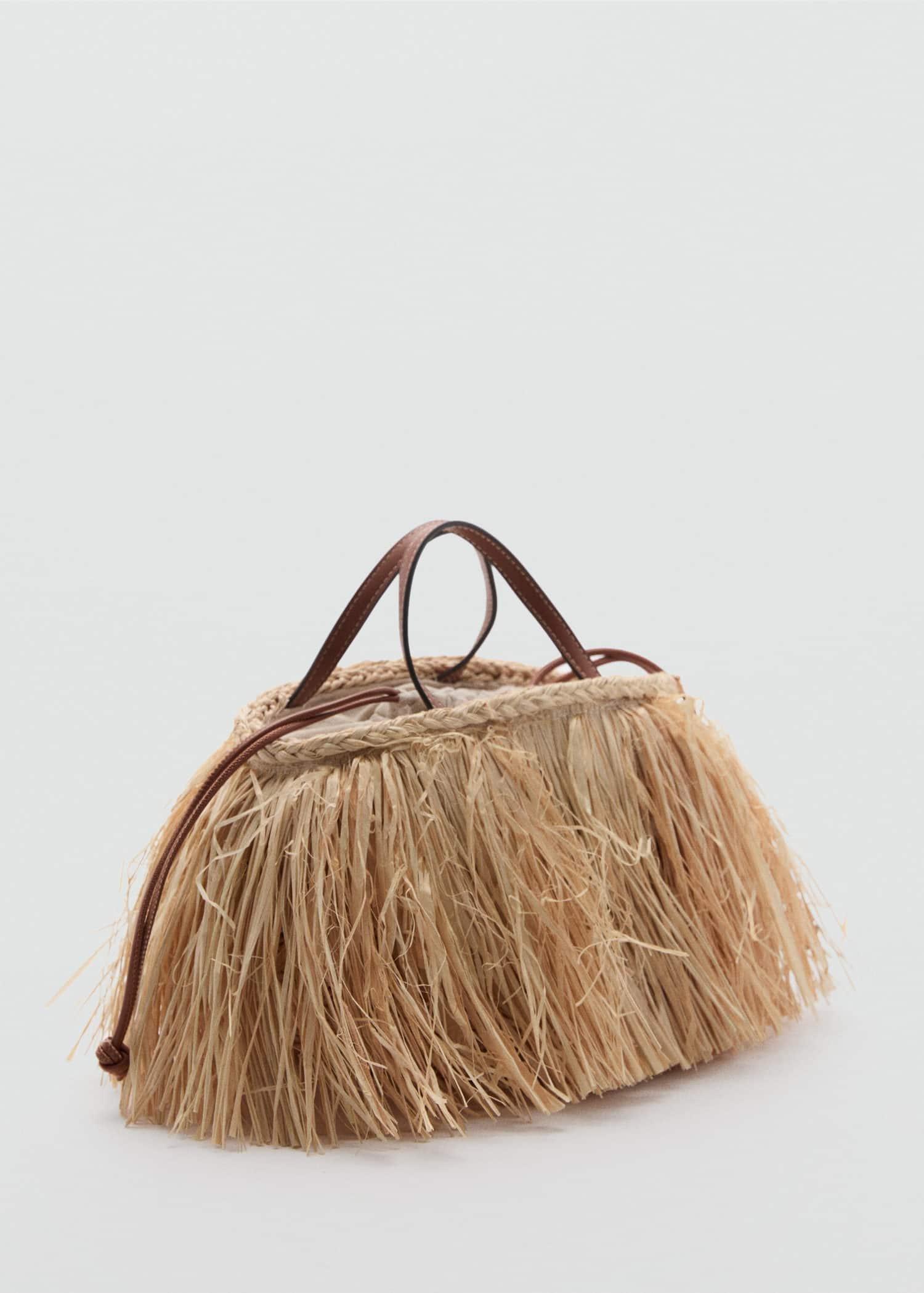 Mango - Beige Fringed Handbag