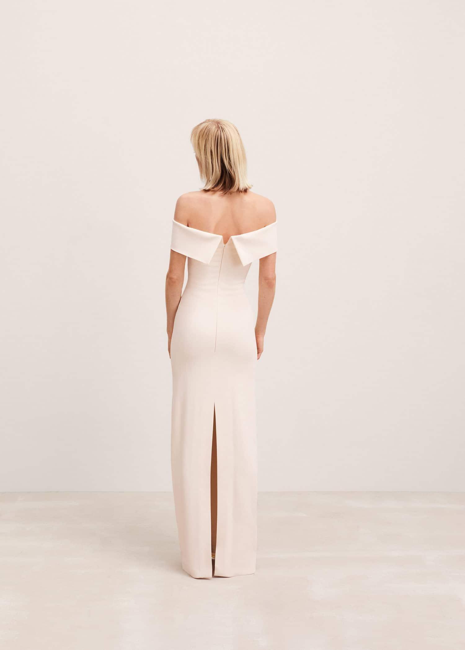 White Off-Shoulder Dress, , large image number 5