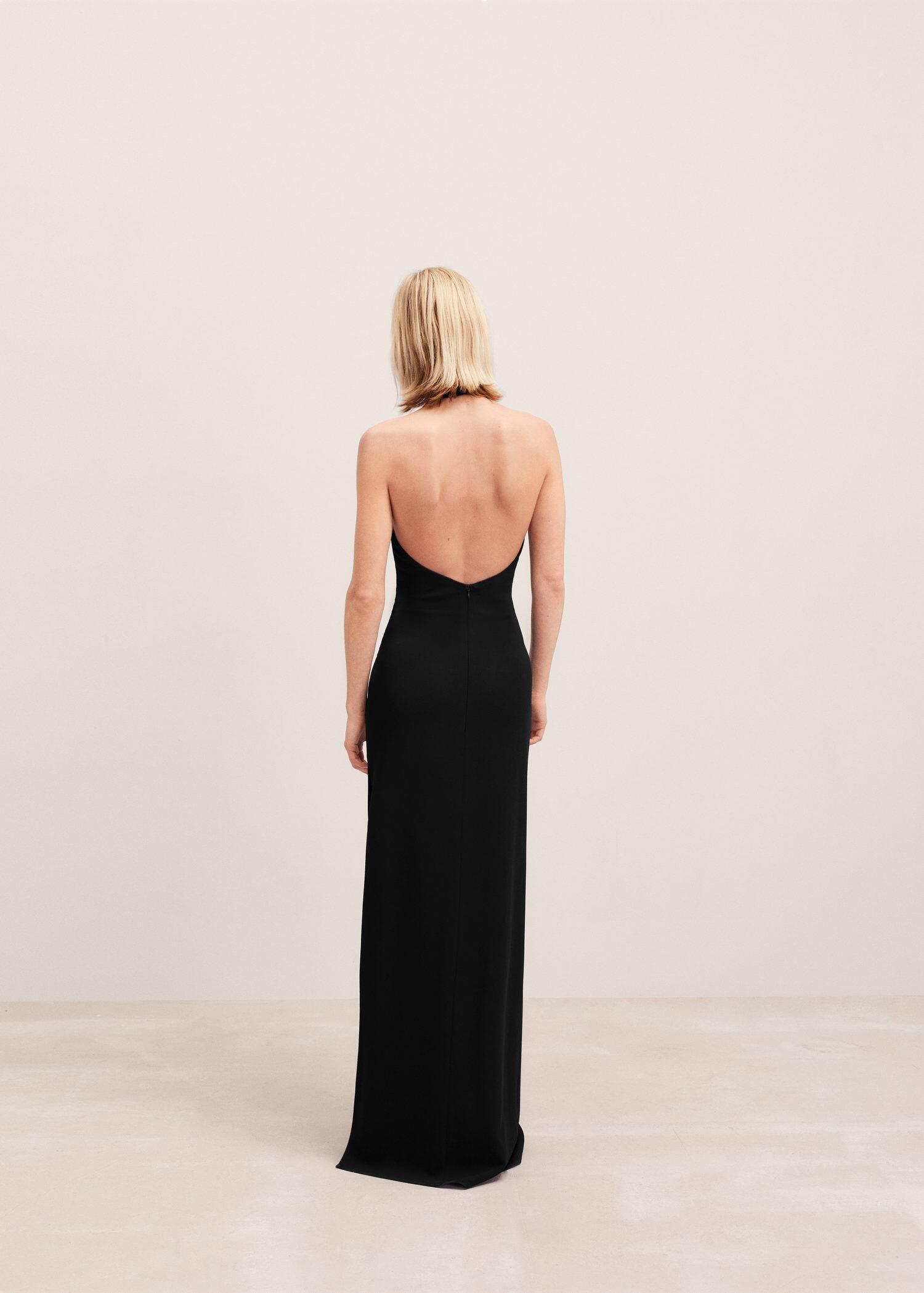 Black Halter Backless Dress, , large image number 5