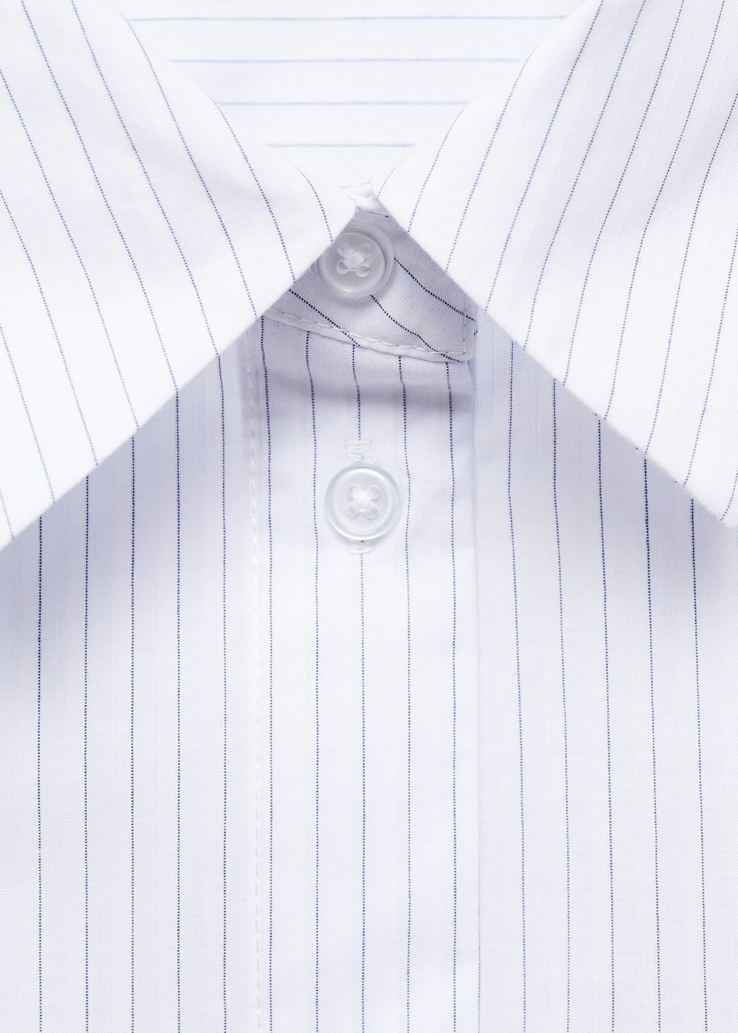 Mango - Blue Lt-Pastel Cotton Striped Shirt