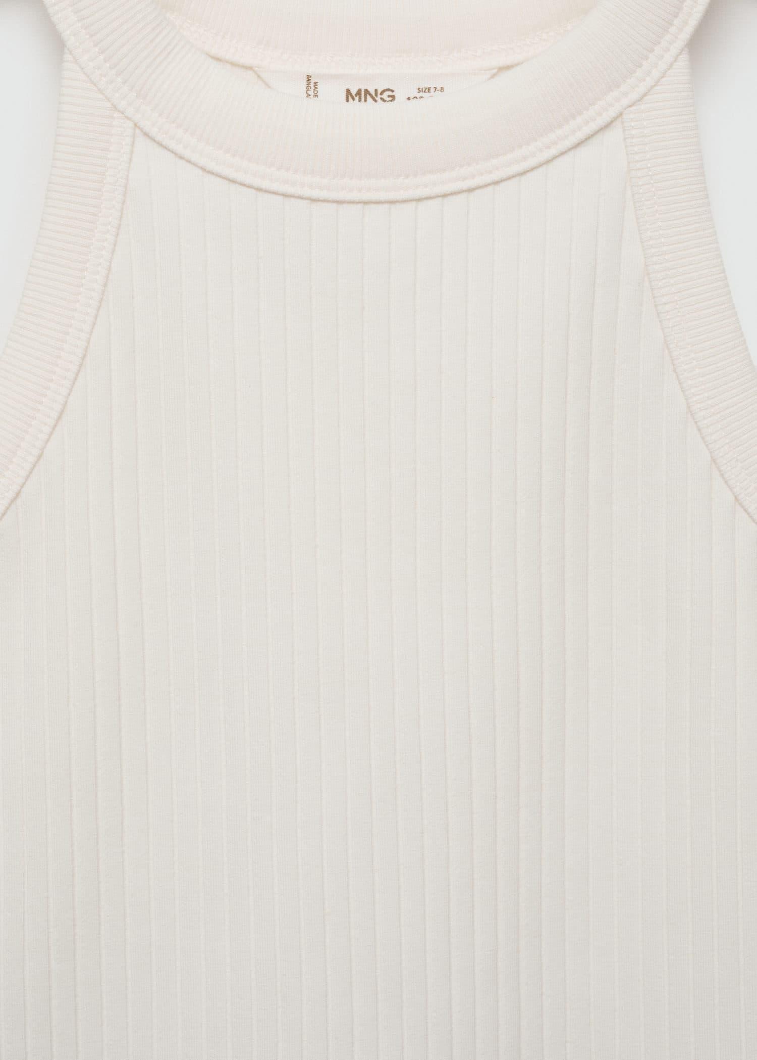 Mango - White Halter Cotton Top, Kids Girls