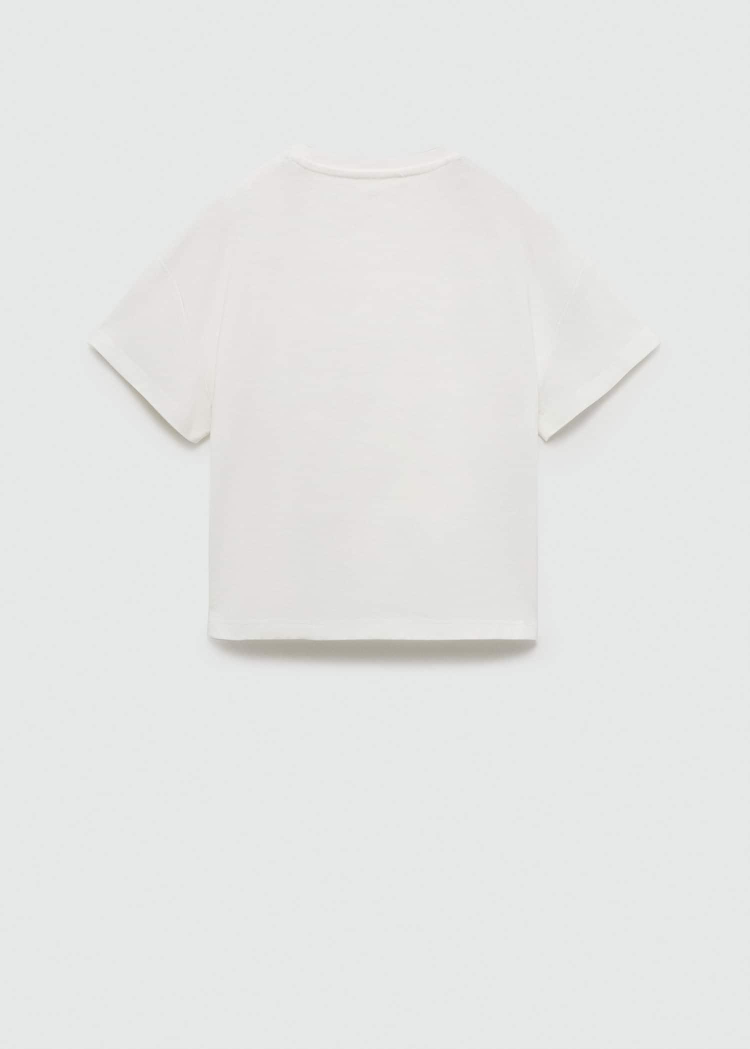 Mango - White Embroidered Detail T-Shirt, Kids Girls