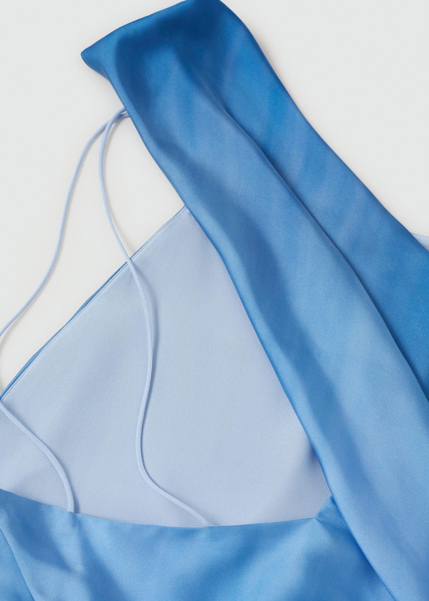 Mango - Blue Asymmetrical Gradient Dress