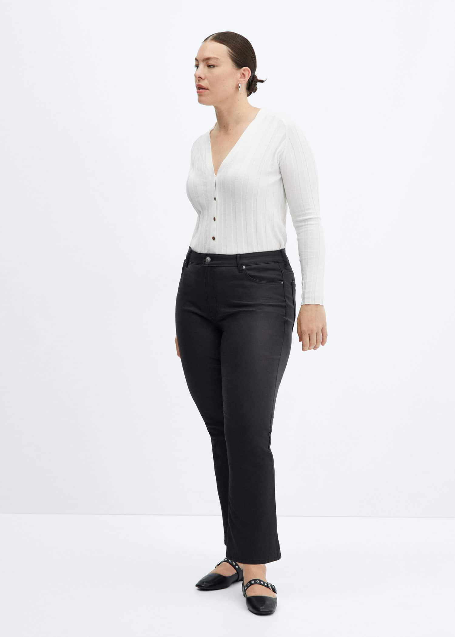 Waxed slim crop jeans - Woman