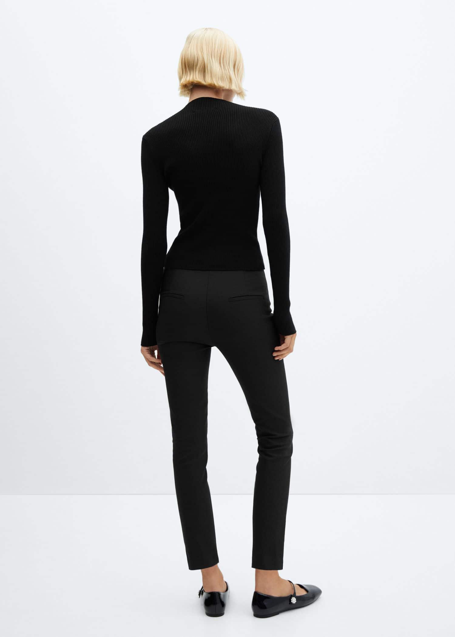 Black Crop Skinny Trousers, , large image number 9