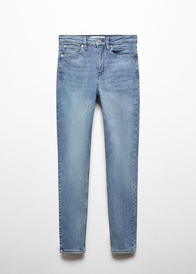 Mango - Blue High-Rise Skinny Jeans