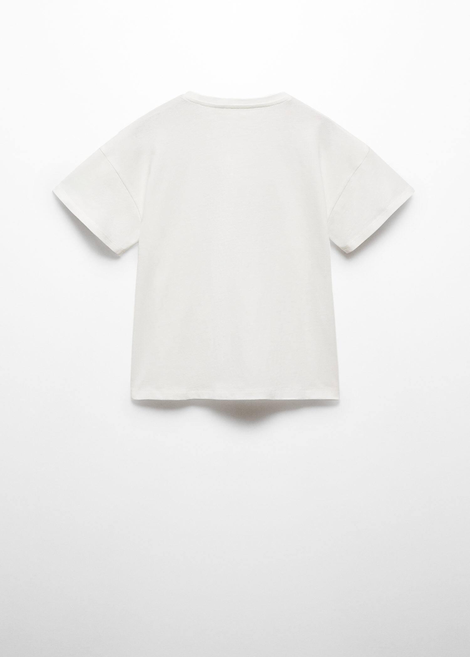 Mango - White Knot Printed T-Shirt, Kids Girls