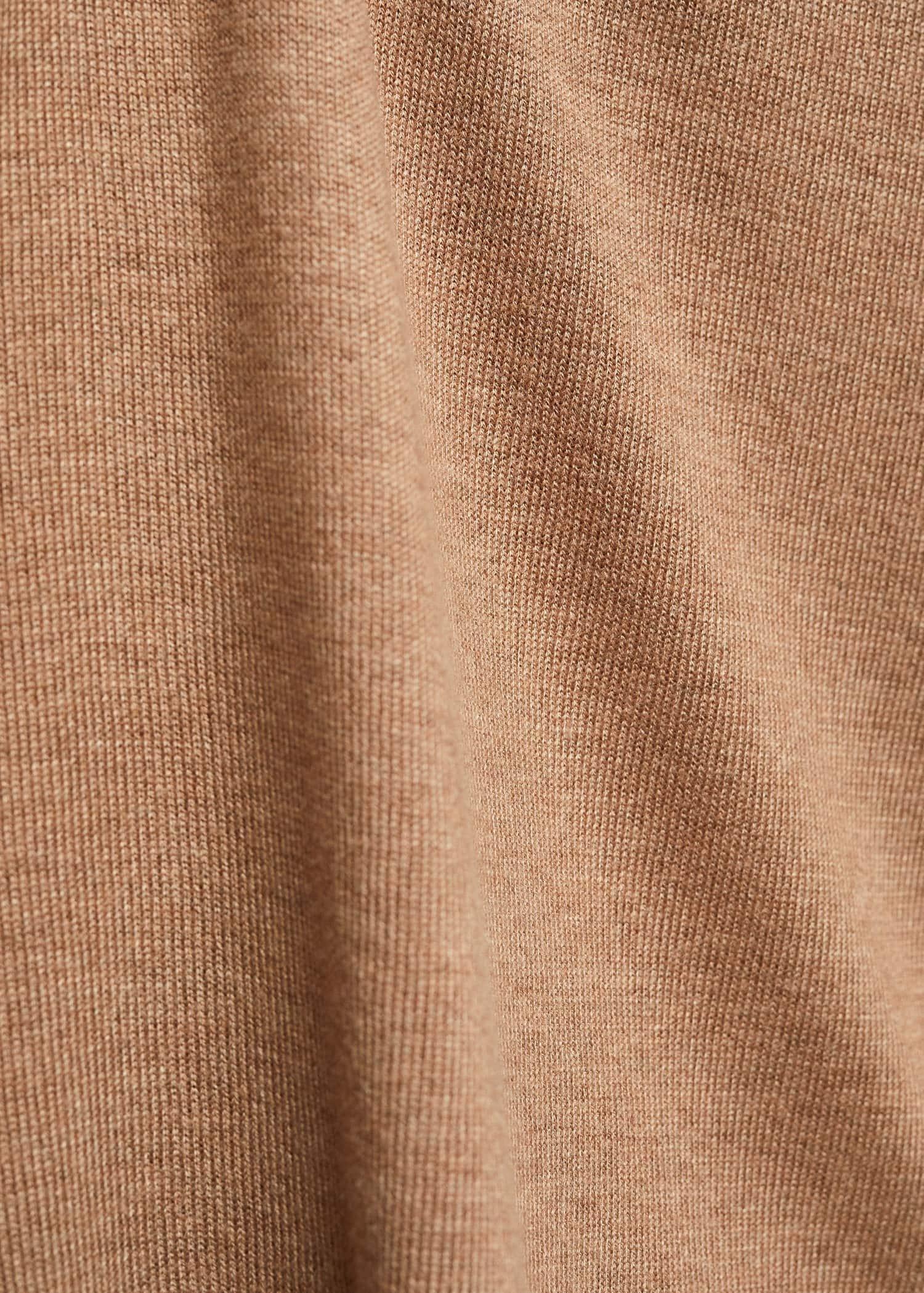 Mango - Brown Fine-Knit Turtleneck Sweater