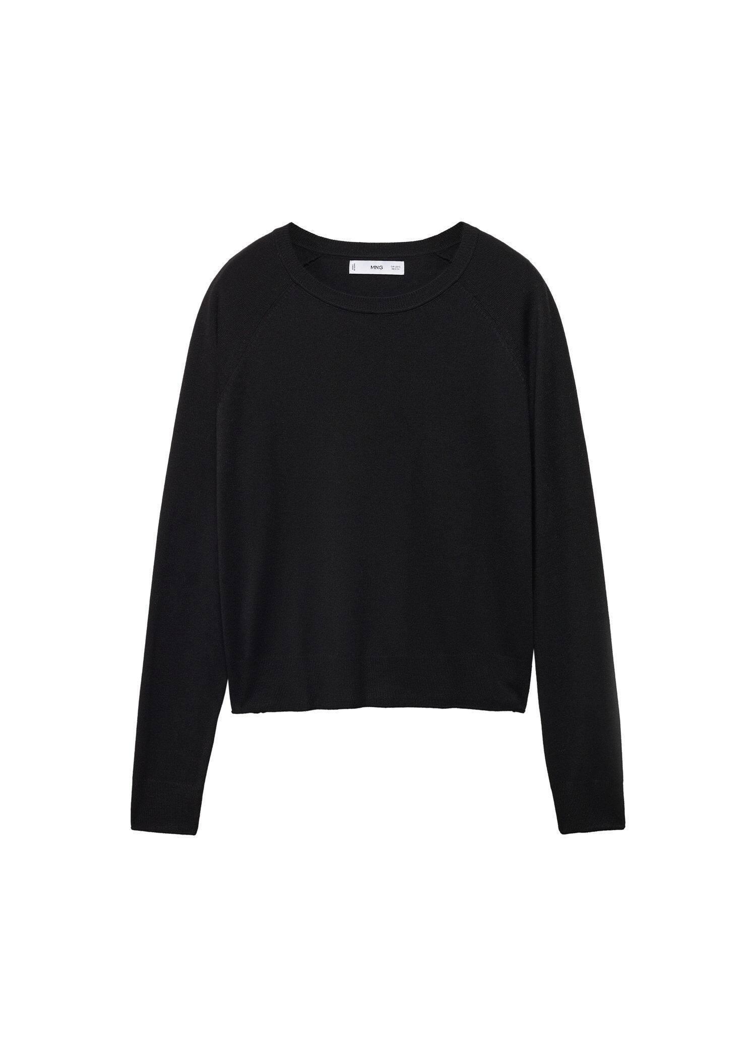 Mango - Black Fine-Knit Turtleneck Sweater