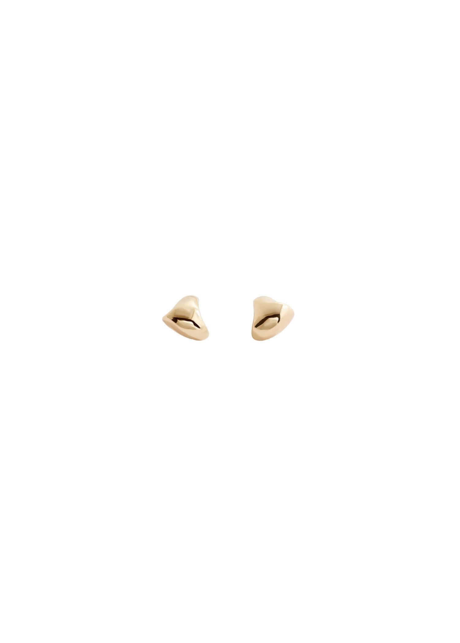 Gold Twisted Earrings, , large image number 1