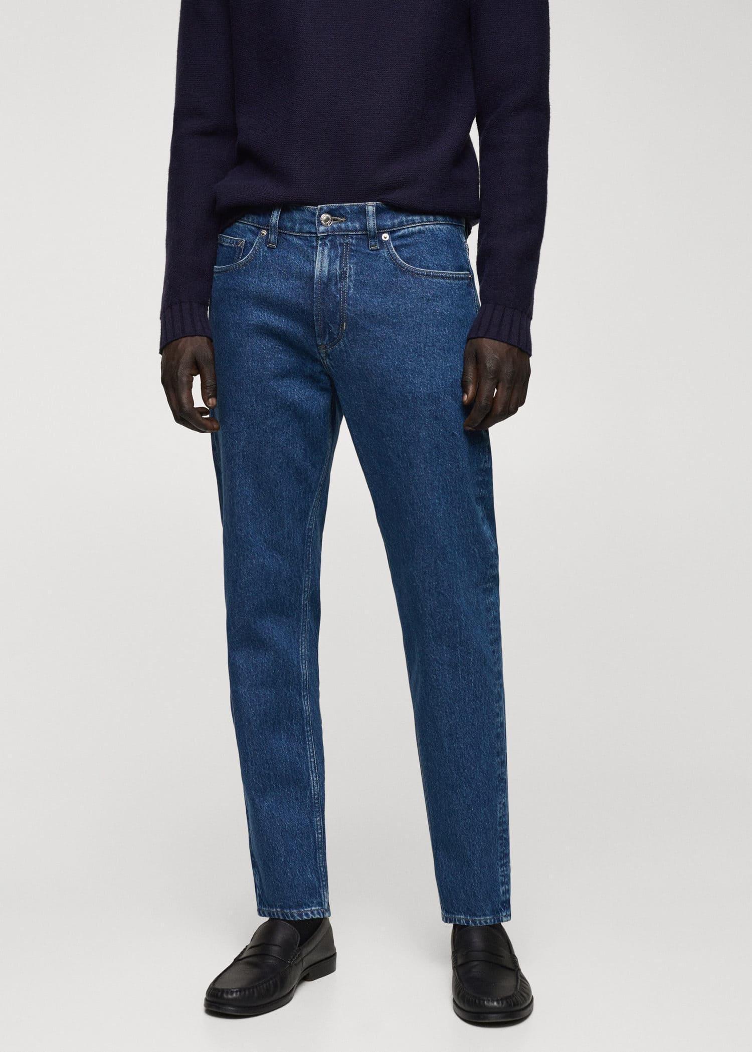 Mango - Blue Cropped Jeans