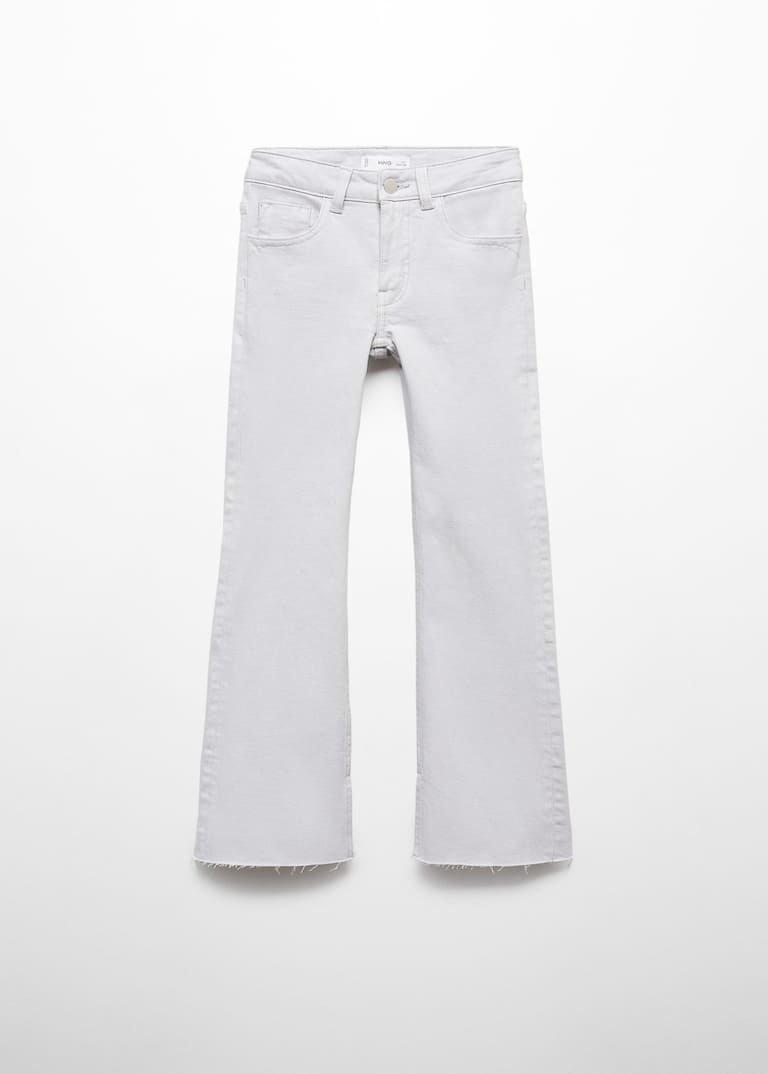 Mango - Navy Flared Jeans With Opening, Kids Girls