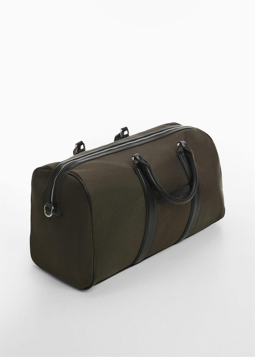 Khaki Woven Travel Bowling Bag, , large image number 2