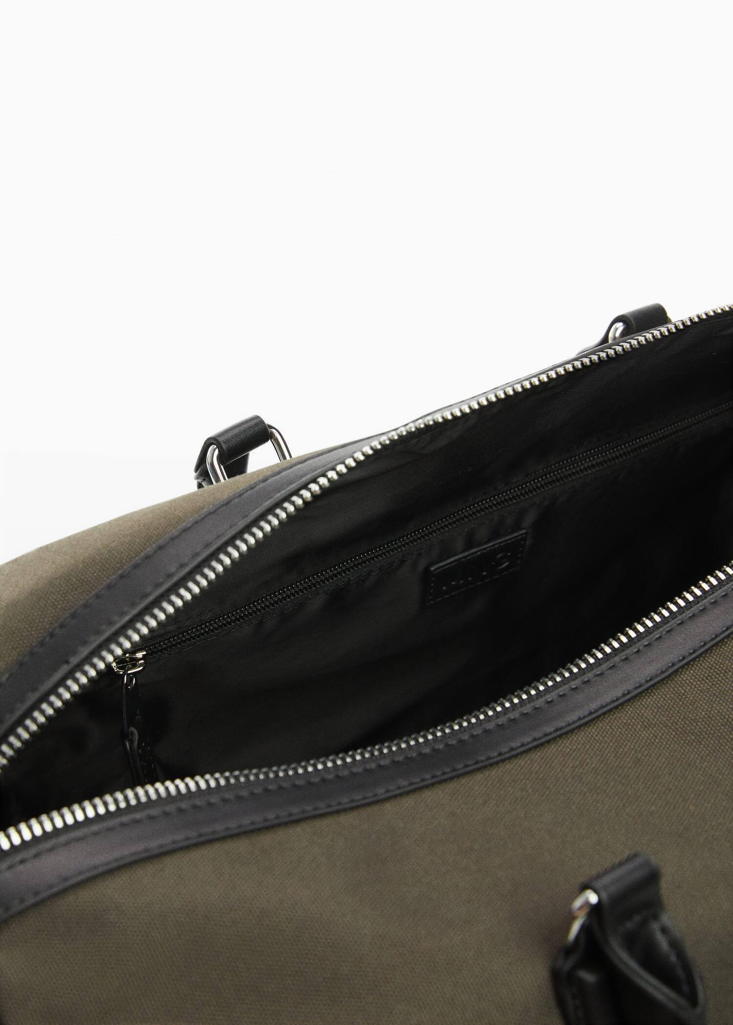 Khaki Woven Travel Bowling Bag, , large image number 5