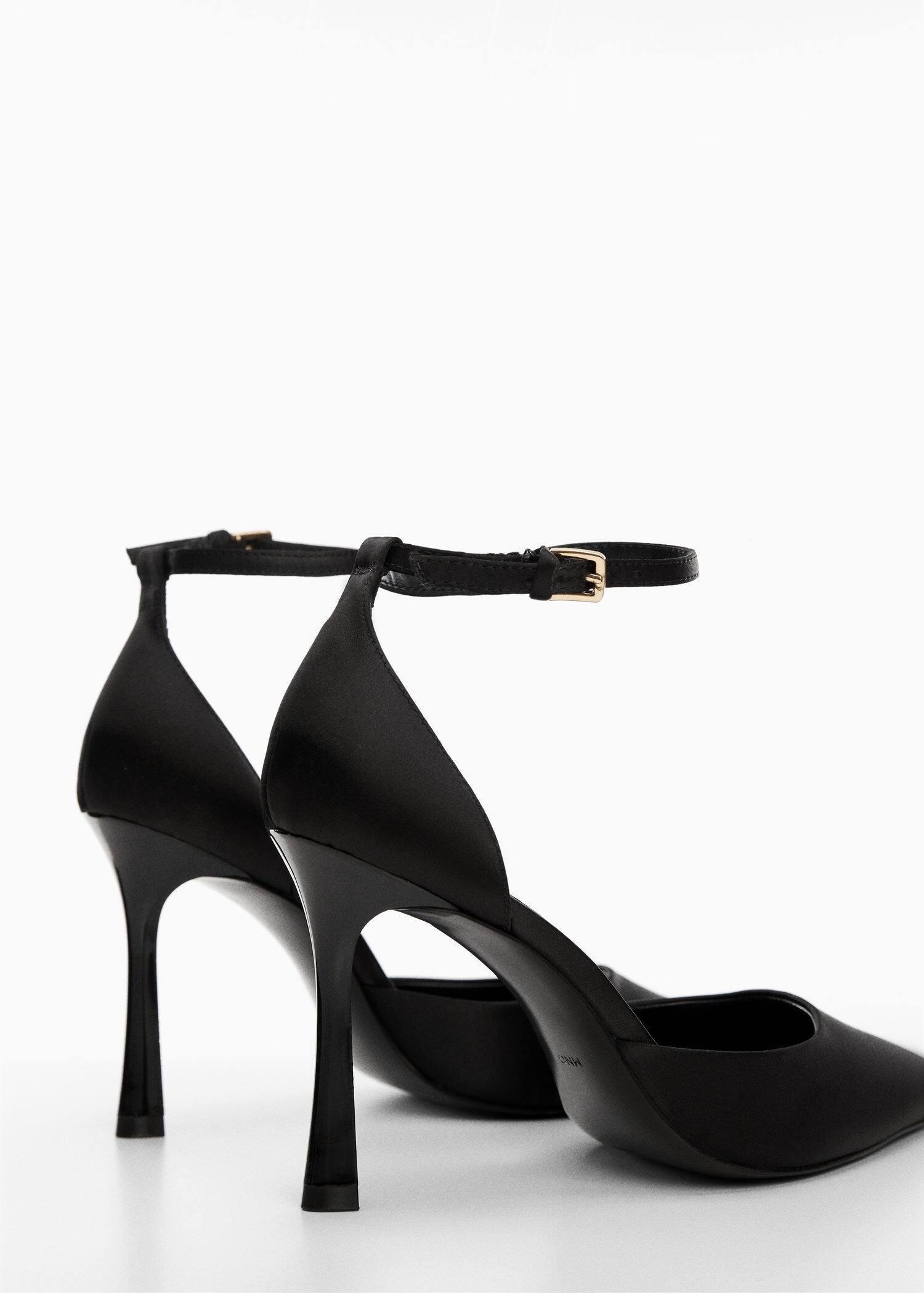 Mango - Black Ankle-Cuff Heel Shoes