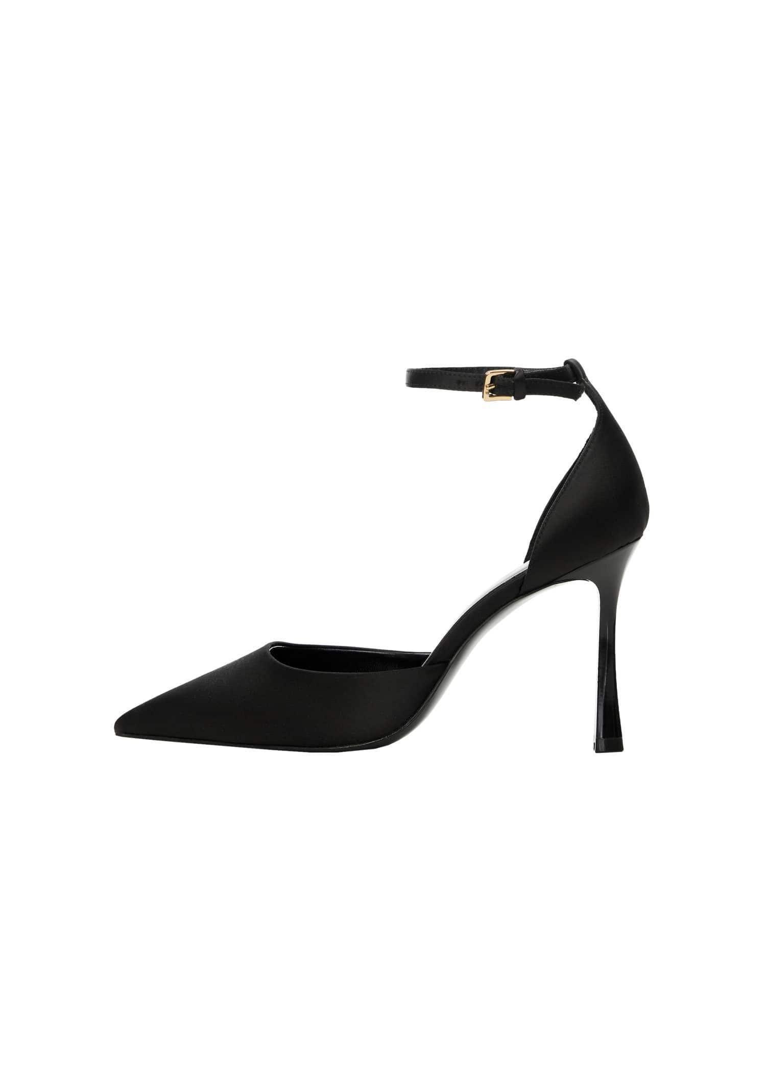 Mango - Black Ankle-Cuff Heel Shoes