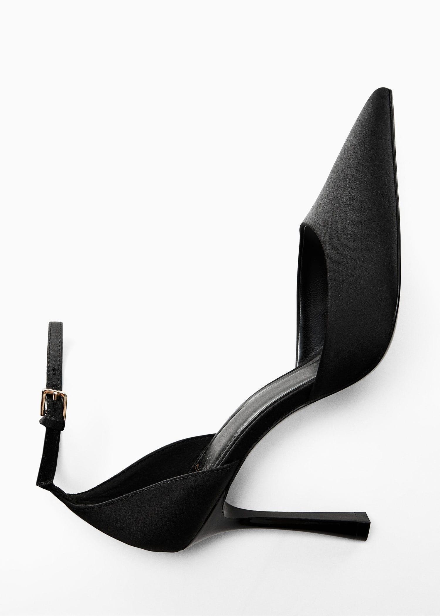 Mango - Black Ankle-Cuff Heel Shoes