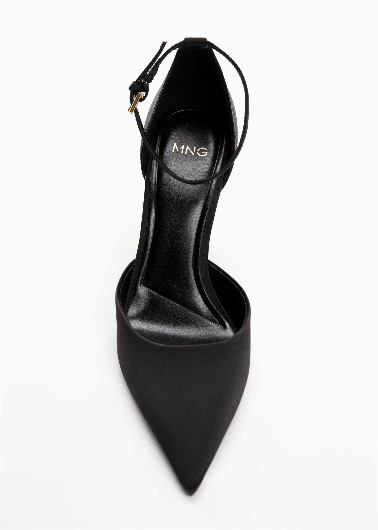 Mango - Black Ankle-Cuff Heel Shoes