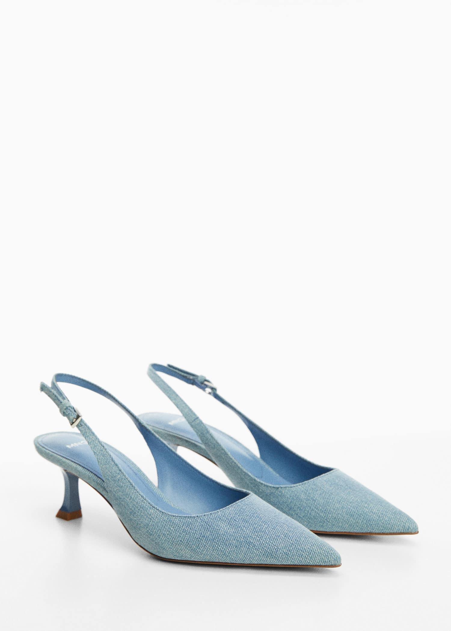 Mango - Blue High-Heeled Denim Shoes