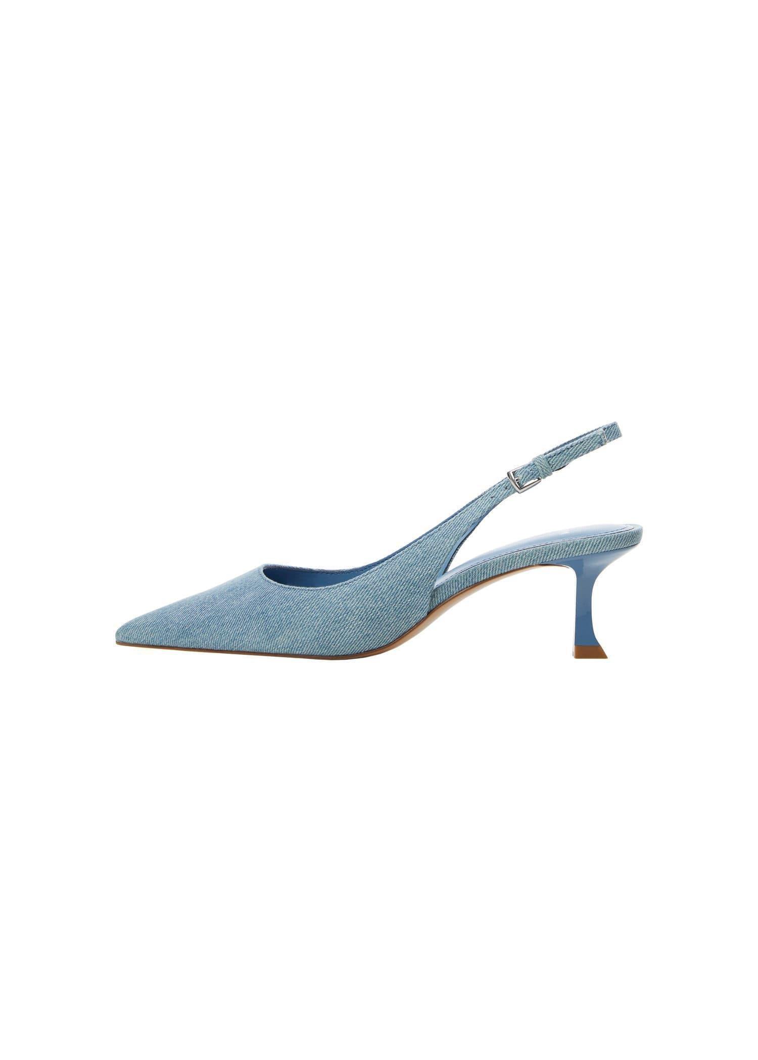 Mango - Blue High-Heeled Denim Shoes
