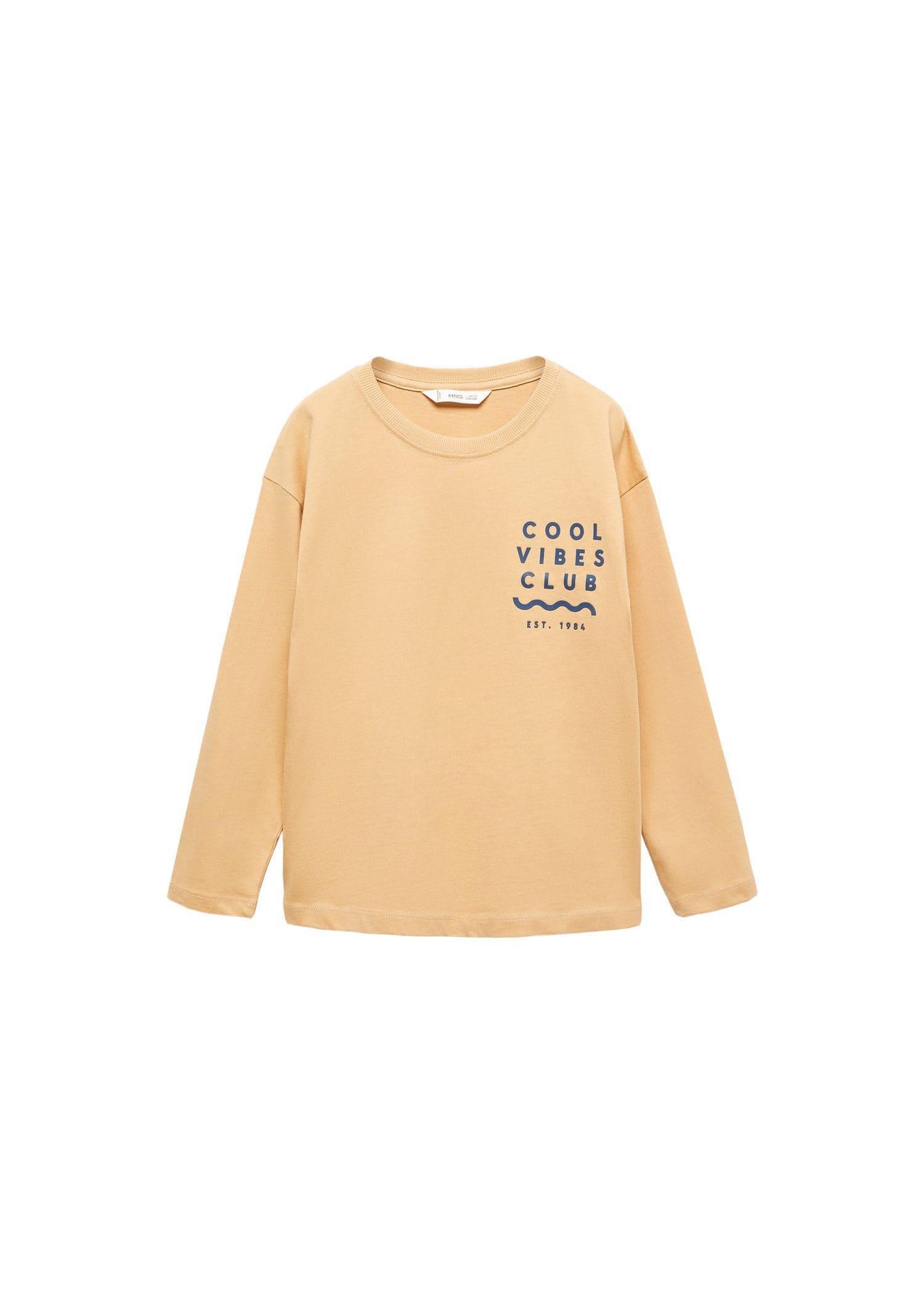 Mango - Yellow Long-Sleeved T-Shirt, Kids Boys