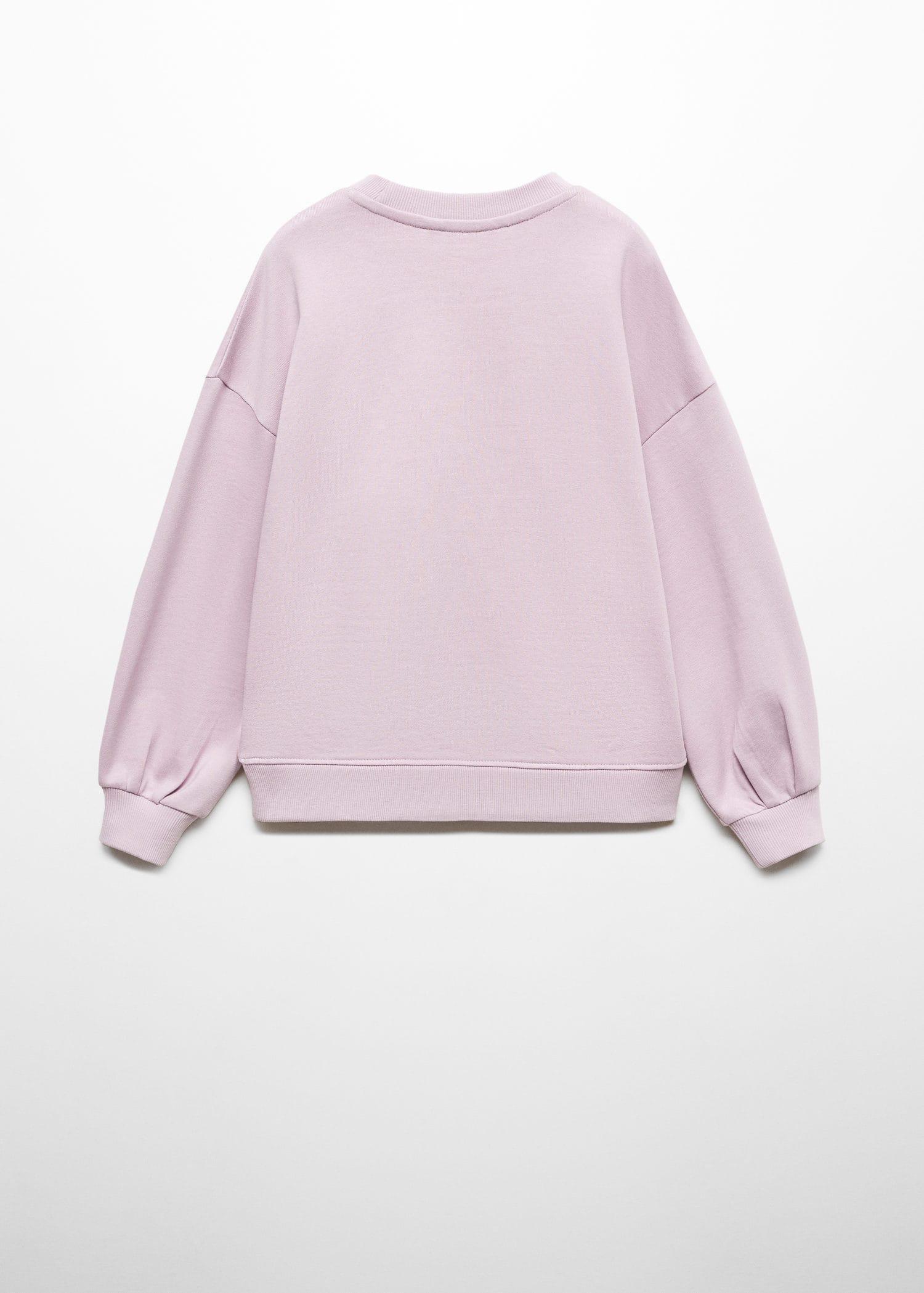 Mango - Purple Printed Cotton Sweatshirt, Kids Girls